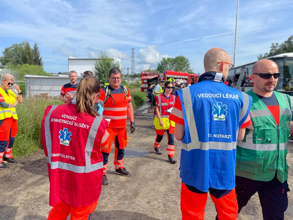 Taktické cvičení mimořádné události v Dačicích